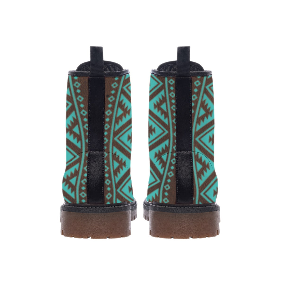 WelcomeNative Pattern Native Leather Martin Short Boots