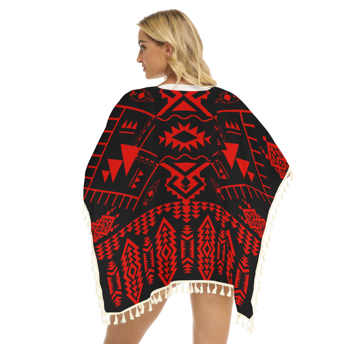 WelcomeNative Native American Women's Square Fringed Shawl