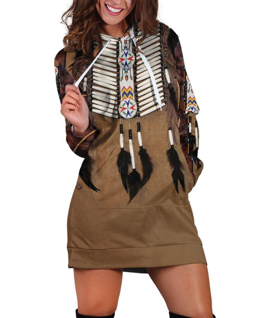 WelcomeNative Native Ooze Hoodie Dress Hoodie Dress, 3D Hoodie Dress, All Over Print Hoodie Dress