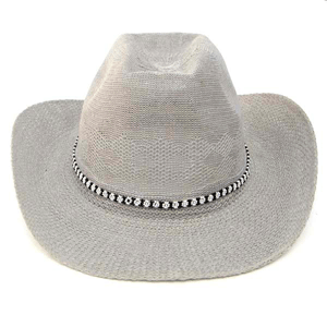 Black White Beaded Flower Beadwork Cowboy Hatband Belt - Welcome Native