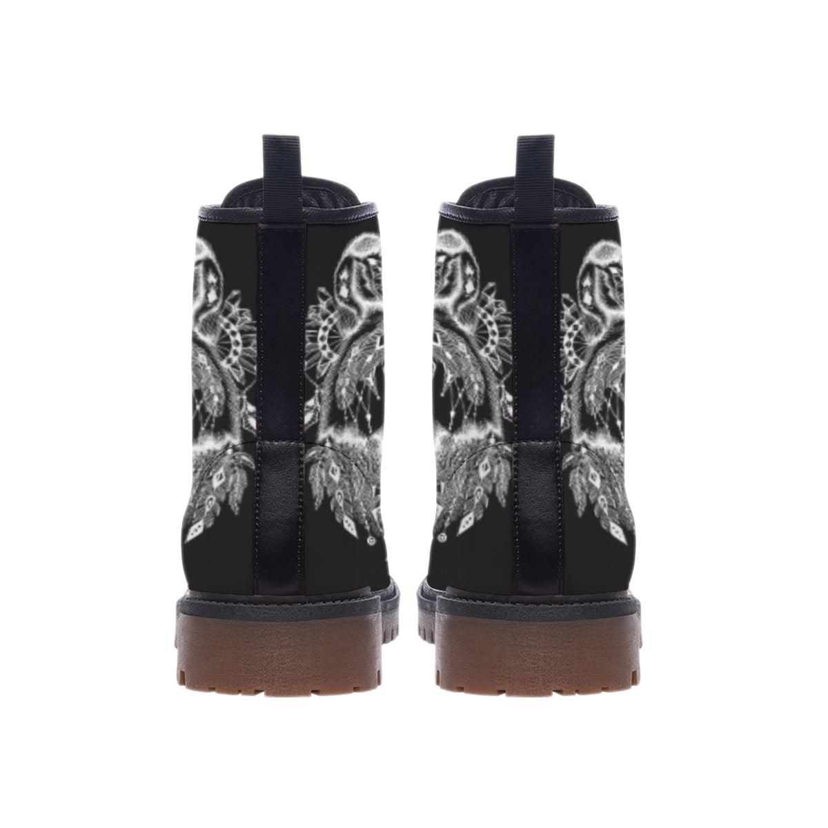 WelcomeNative Pattern Native Leather Martin Short Boots