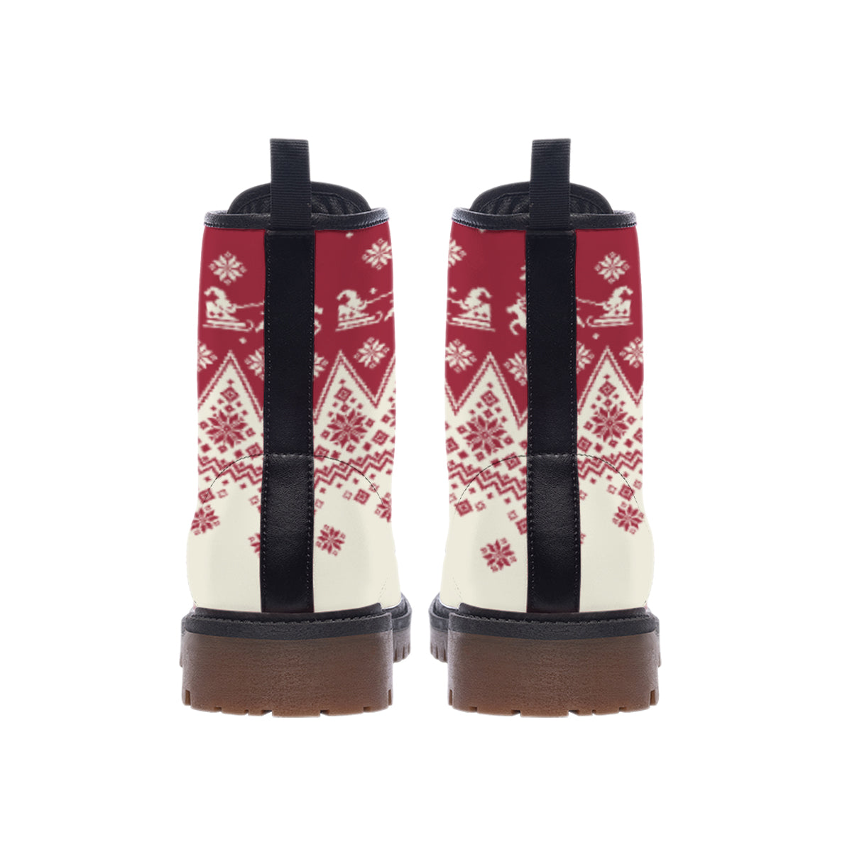 WelcomeNative Pattern Native Leather Martin Short Boots
