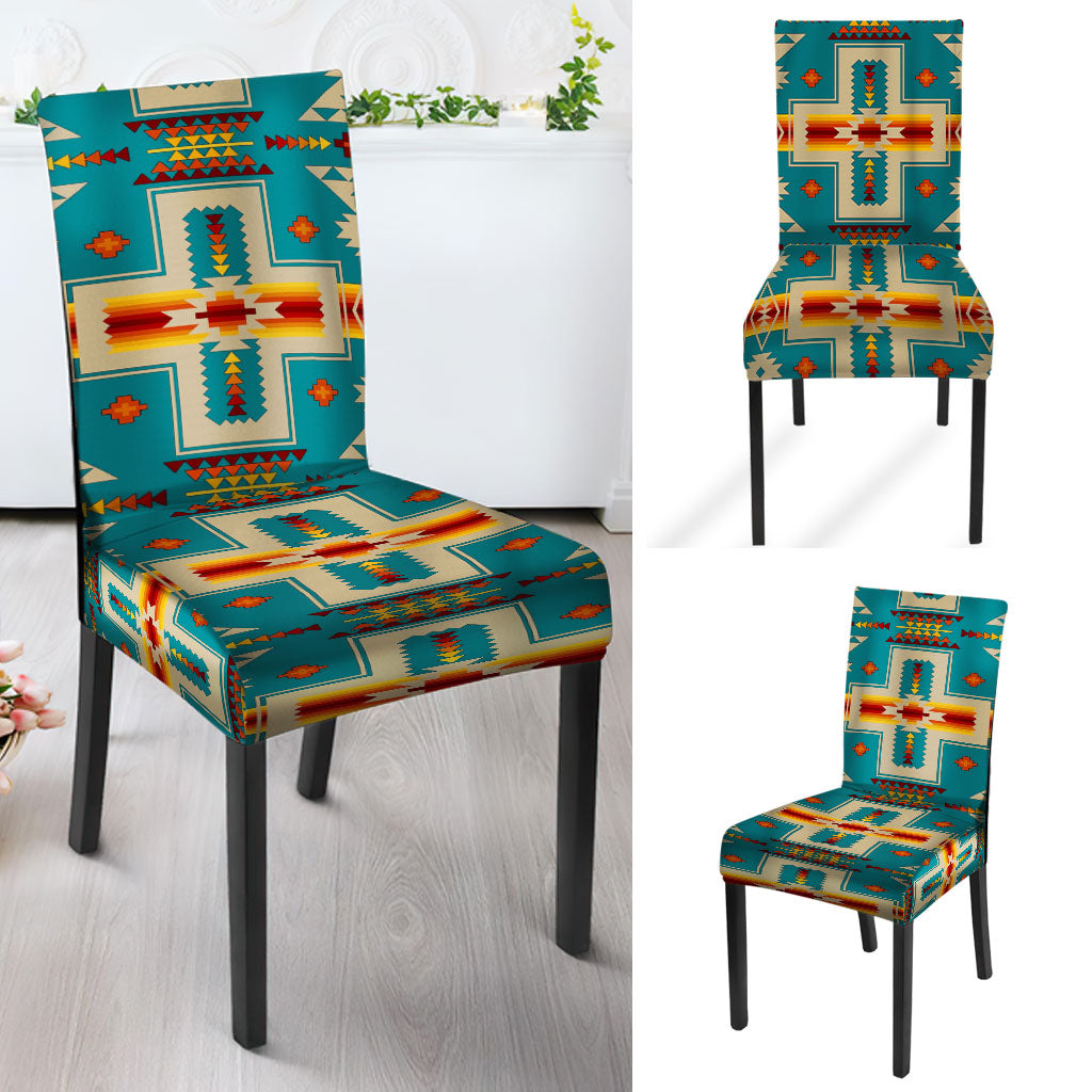 WelcomeNative Blue Tribe Design Native American Tablecloth, Chair cover, 3D Tablecloth, All Over Print