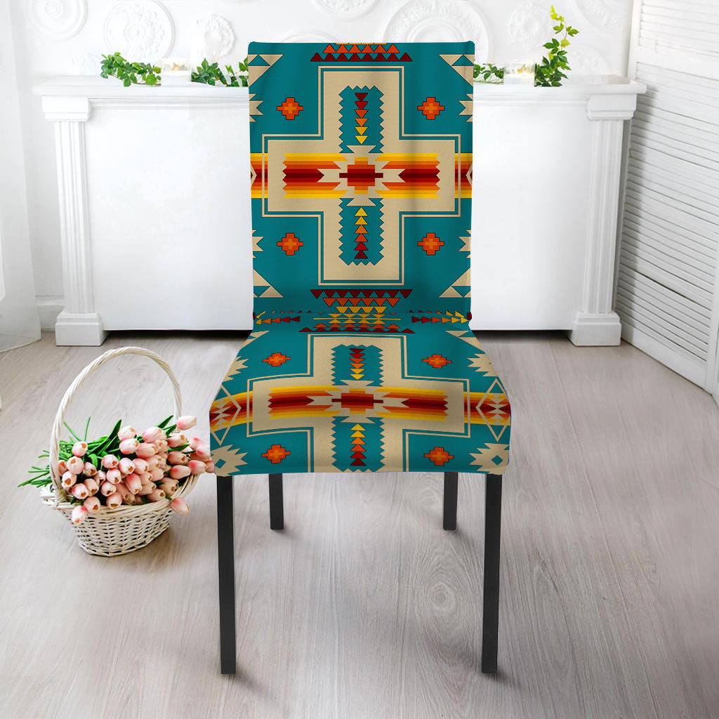 WelcomeNative Blue Tribe Design Native American Tablecloth, Chair cover, 3D Tablecloth, All Over Print