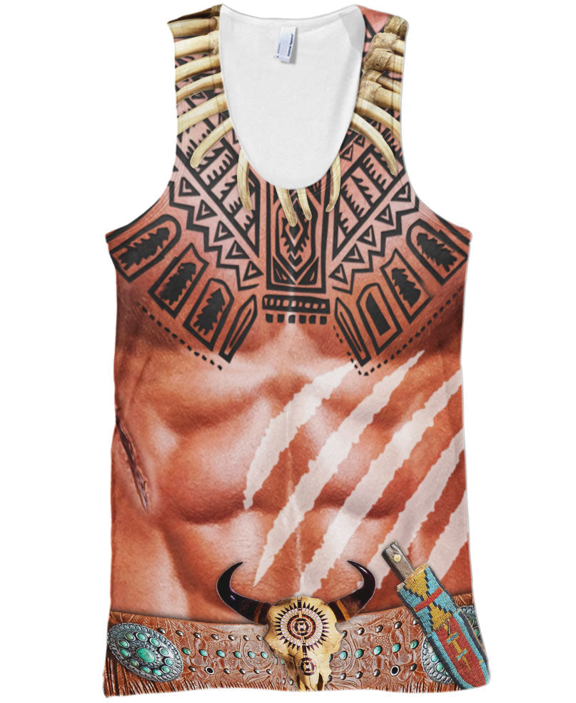 WelcomeNative Warrior Style Native Ameican Hoodie, All Over Print Hoodie, Native American - Design #46192