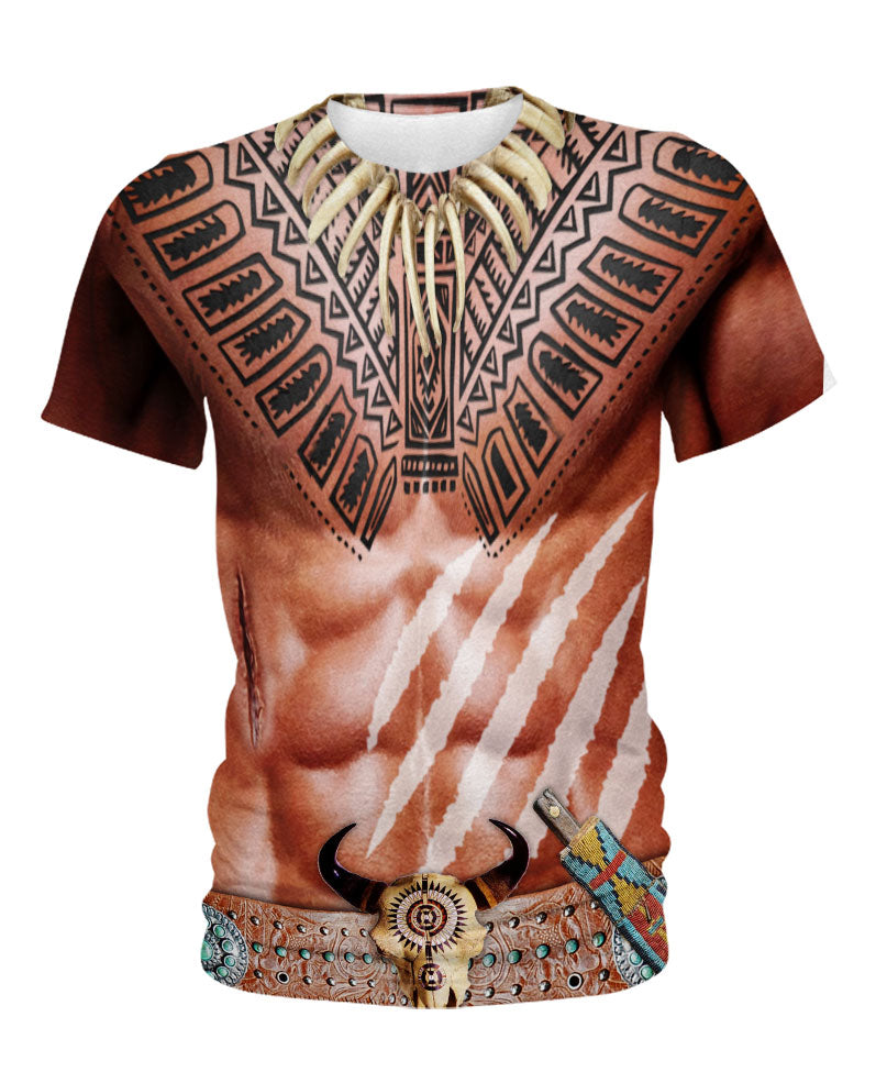 WelcomeNative Warrior Style Native Ameican Hoodie, All Over Print Hoodie, Native American