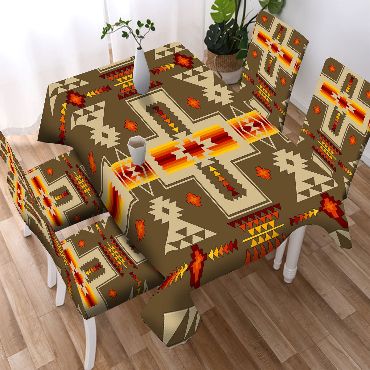 WelcomeNative Pattern Culture Design Native American Tablecloth, Chair cover, 3D Tablecloth, All Over Print