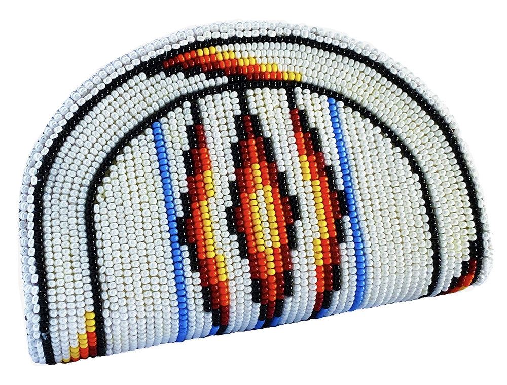 Native Inspired Ethnic Style Seed Bead Beaded Coin Purse - Welcome Native
