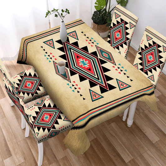 WelcomeNative Pattern Culture Design Native American Tablecloth, Chair cover, 3D Tablecloth, All Over Print