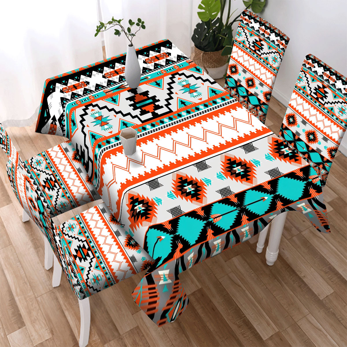 Multi Pattern Design Native American Tablecloth - Chair cover