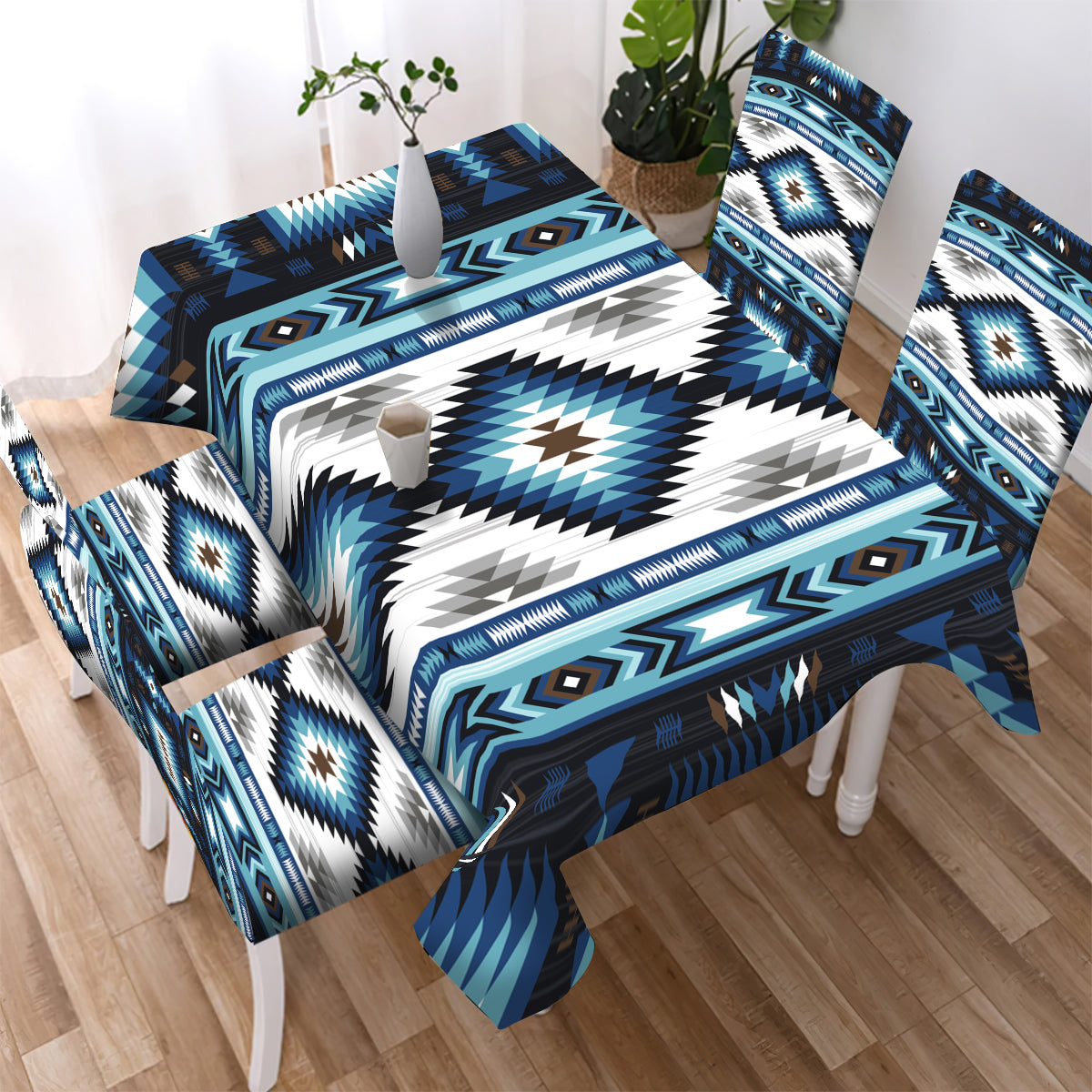 Blue Tribe Design Native American Tablecloth - Chair cover
