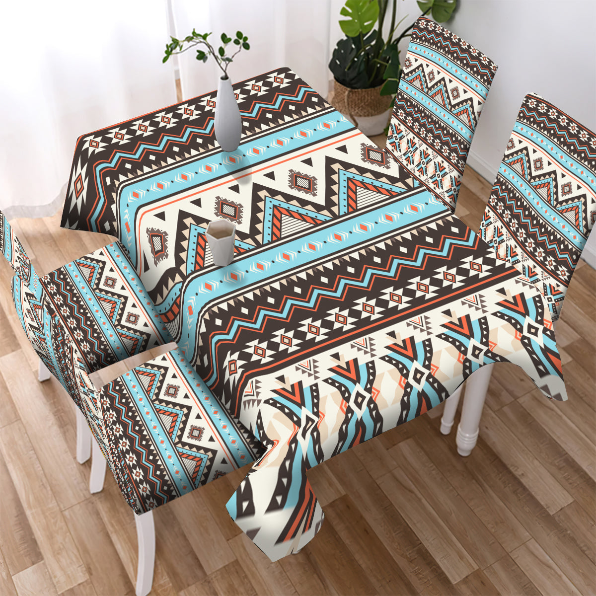 WelcomeNative Multi Pattern Culture Design Native American Tablecloth , Chair cover, 3D Tablecloth, All Over Print