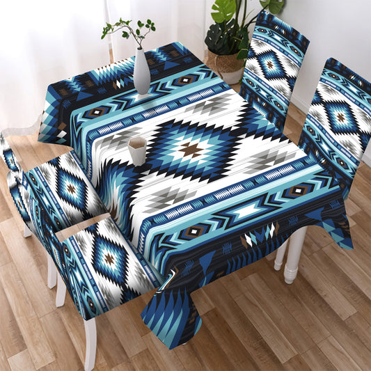 Blue Tribe Design Native American Tablecloth - Chair cover