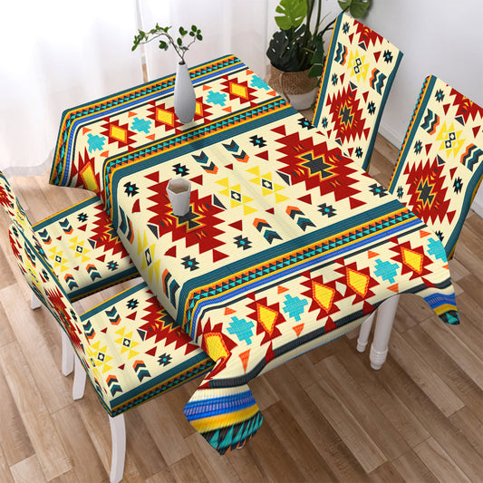 WelcomeNative Multi Pattern Culture Design Native American Tablecloth, Chair cover, 3D Tablecloth, All Over Print