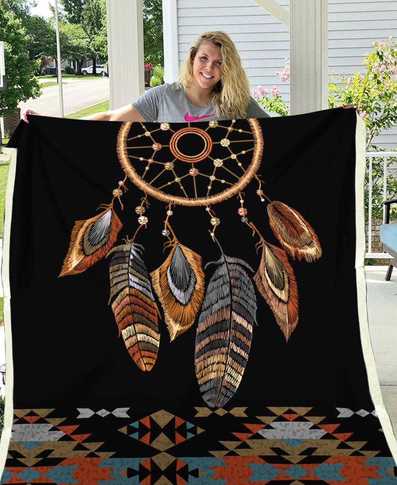 WelcomeNative Dreamcatcher Fleece Blanket, 3D Fleece Blanket, All Over Print, Native American
