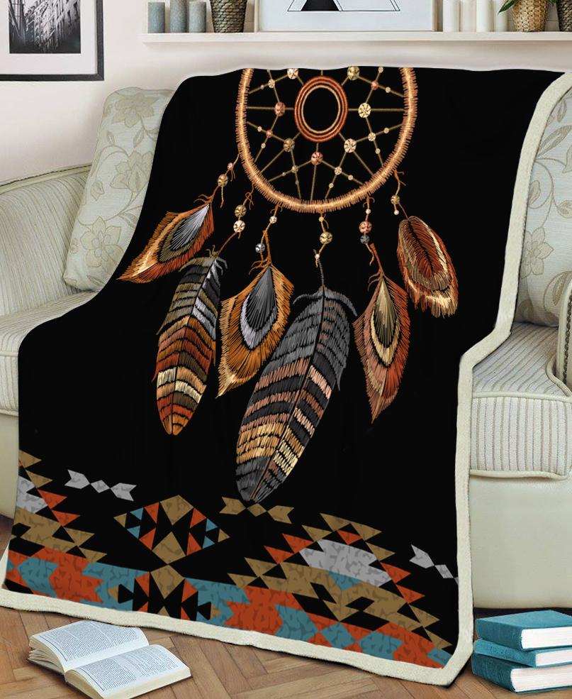 WelcomeNative Dreamcatcher Fleece Blanket, 3D Fleece Blanket, All Over Print, Native American