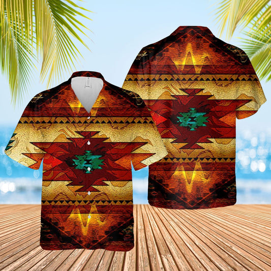 United Tribes Brown Hawaiian Shirt
