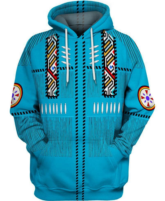 WelcomeNative Blue Native 3D Hoodie, All Over Print Hoodie, Native American