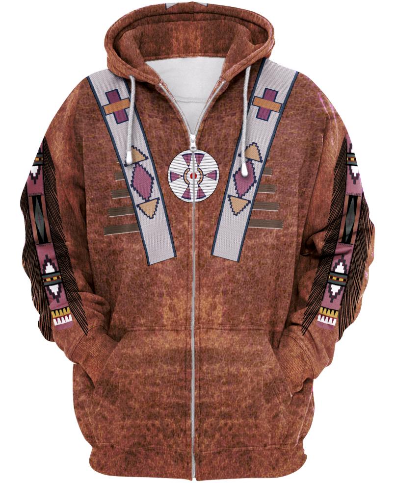 WelcomeNative Brown Culture 3D Hoodie, All Over Print Hoodie, Native American