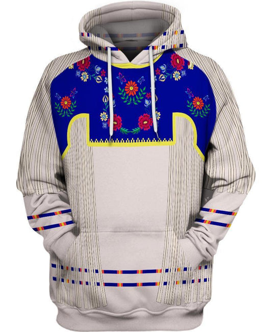 WelcomeNative Native Navy 3D Hoodie, All Over Print Hoodie, Native American