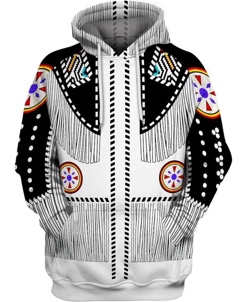 WelcomeNative White Culture 3D Hoodie, All Over Print Hoodie, Native American