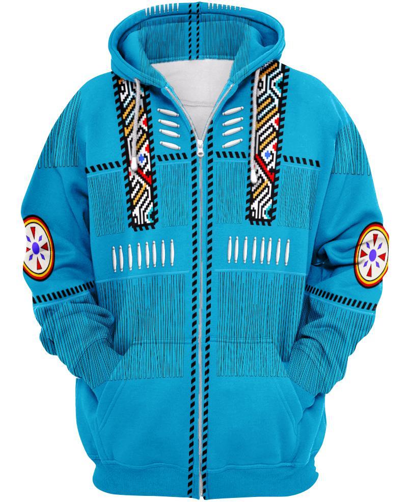 WelcomeNative Blue Native 3D Hoodie, All Over Print Hoodie, Native American