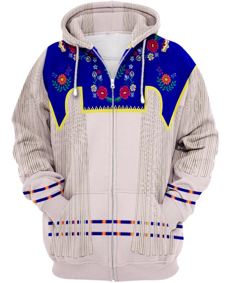 WelcomeNative Native Navy 3D Hoodie, All Over Print Hoodie, Native American
