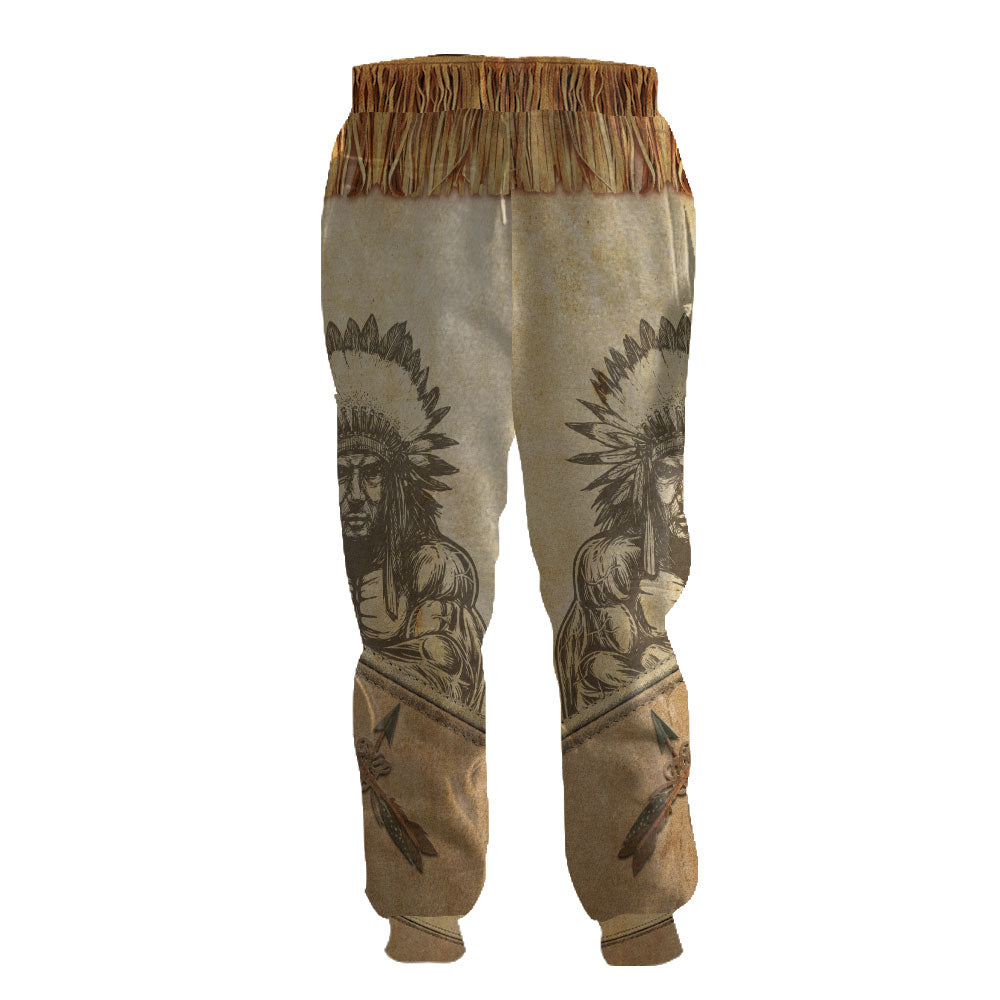 WelcomeNative Native Chief Sweatpants, 3D Sweatpants, All Over Print Sweatpants