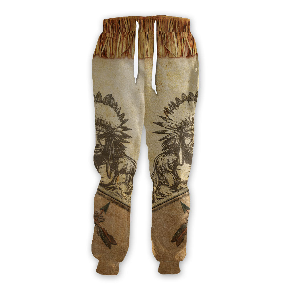 WelcomeNative Native Chief Sweatpants, 3D Sweatpants, All Over Print Sweatpants