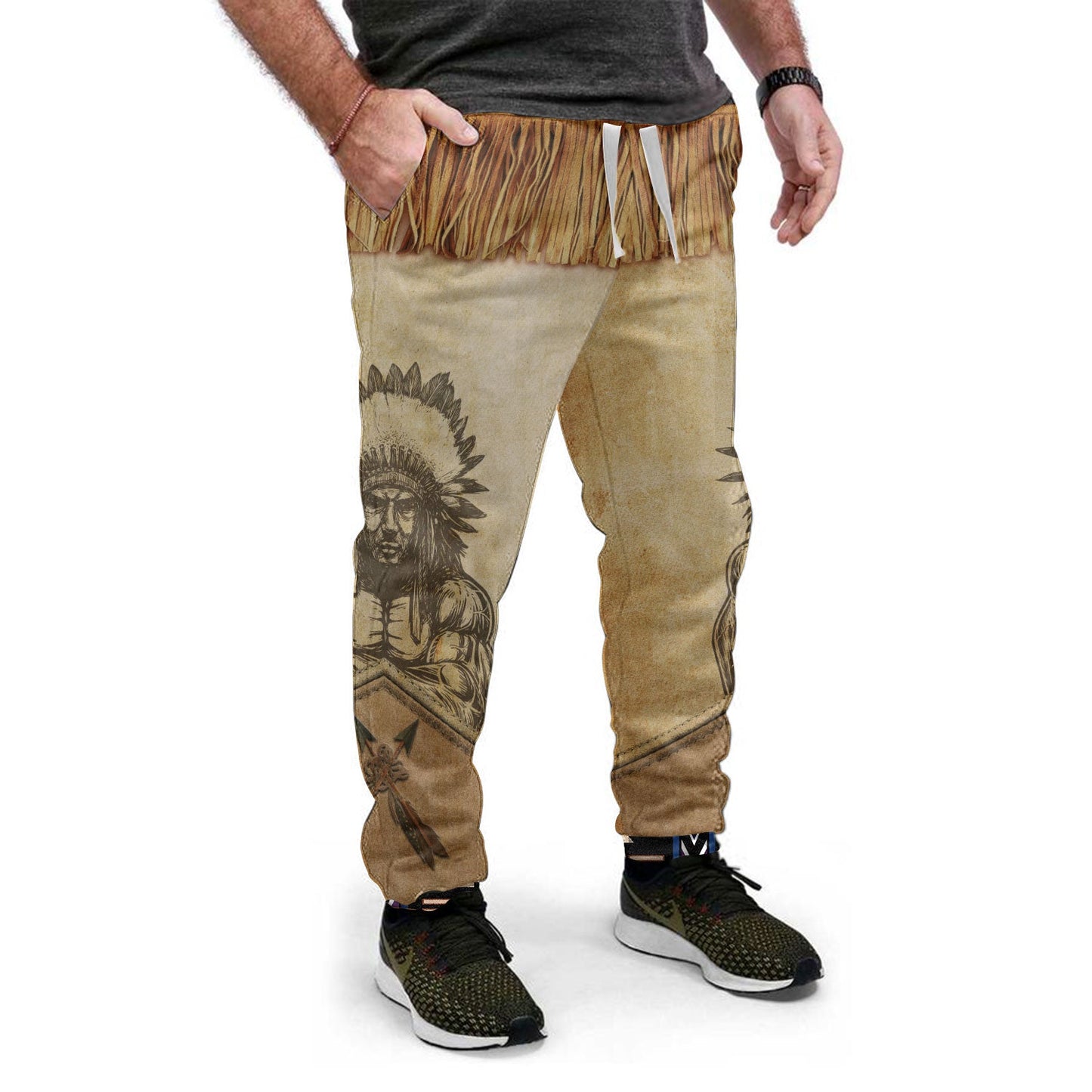 WelcomeNative Native Chief Sweatpants, 3D Sweatpants, All Over Print Sweatpants