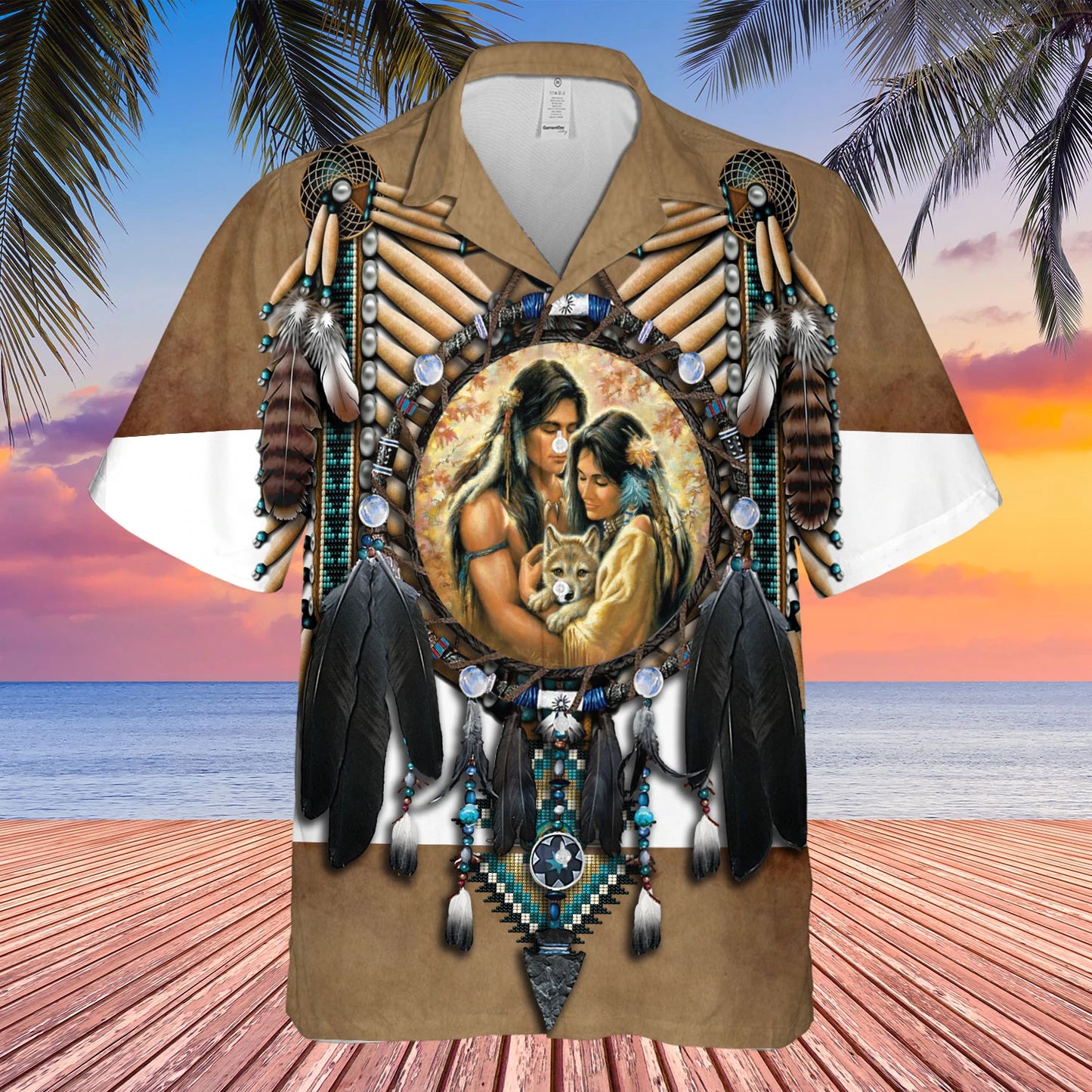 Native American Hawaiian Shirt Welcome Native