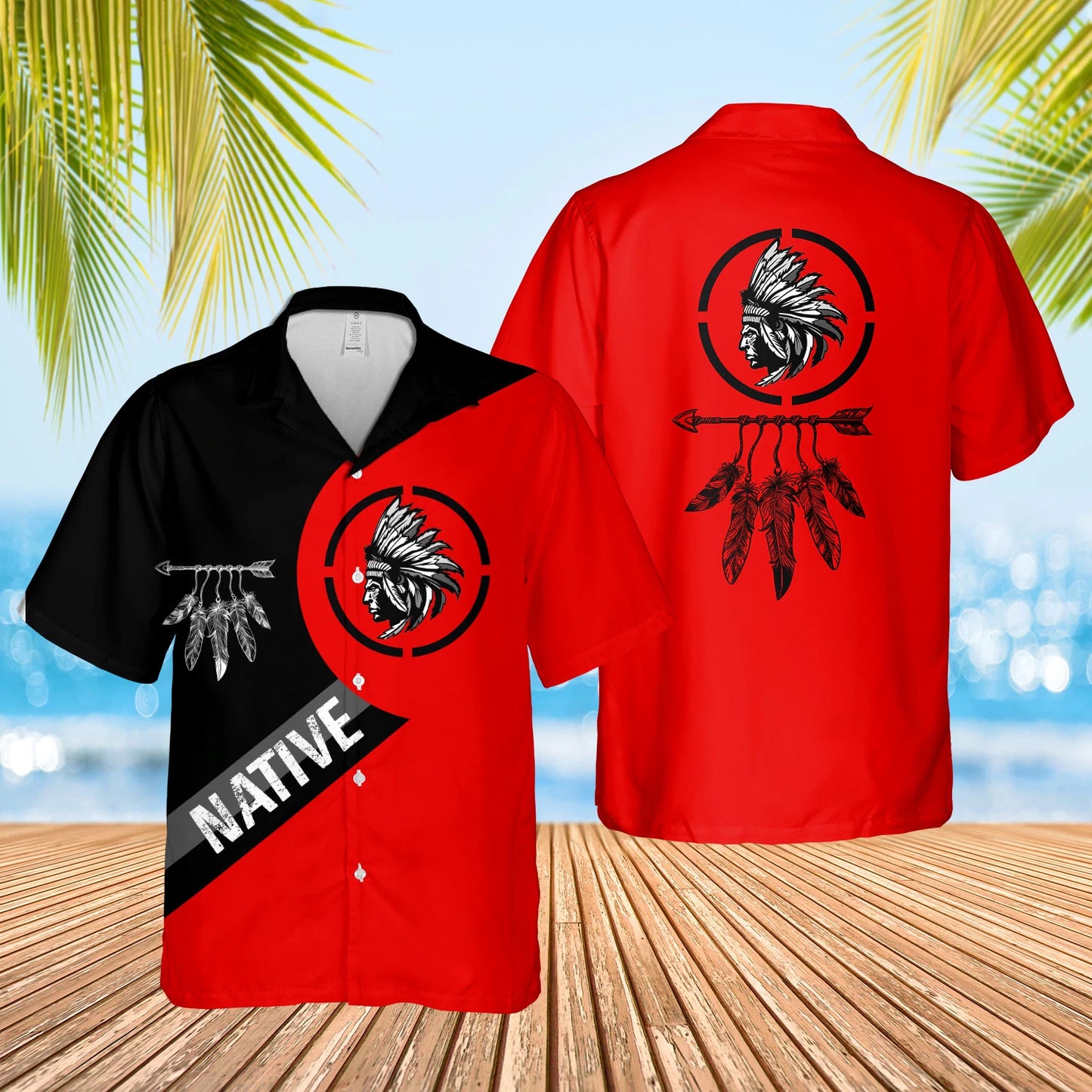 Native American Hawaiian Shirt Welcome Native