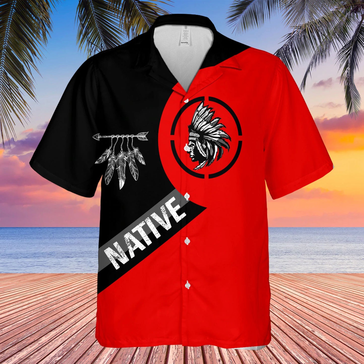 Native American Hawaiian Shirt Welcome Native