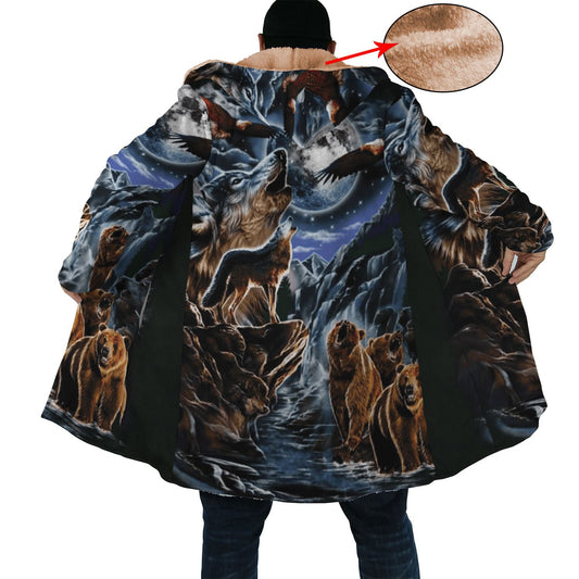 WelcomeNative Animal Spirit Native 3D Dream Cloak, All Over Print Dream Cloak, Native American
