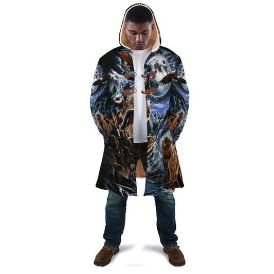 WelcomeNative Animal Spirit Native 3D Dream Cloak, All Over Print Dream Cloak, Native American