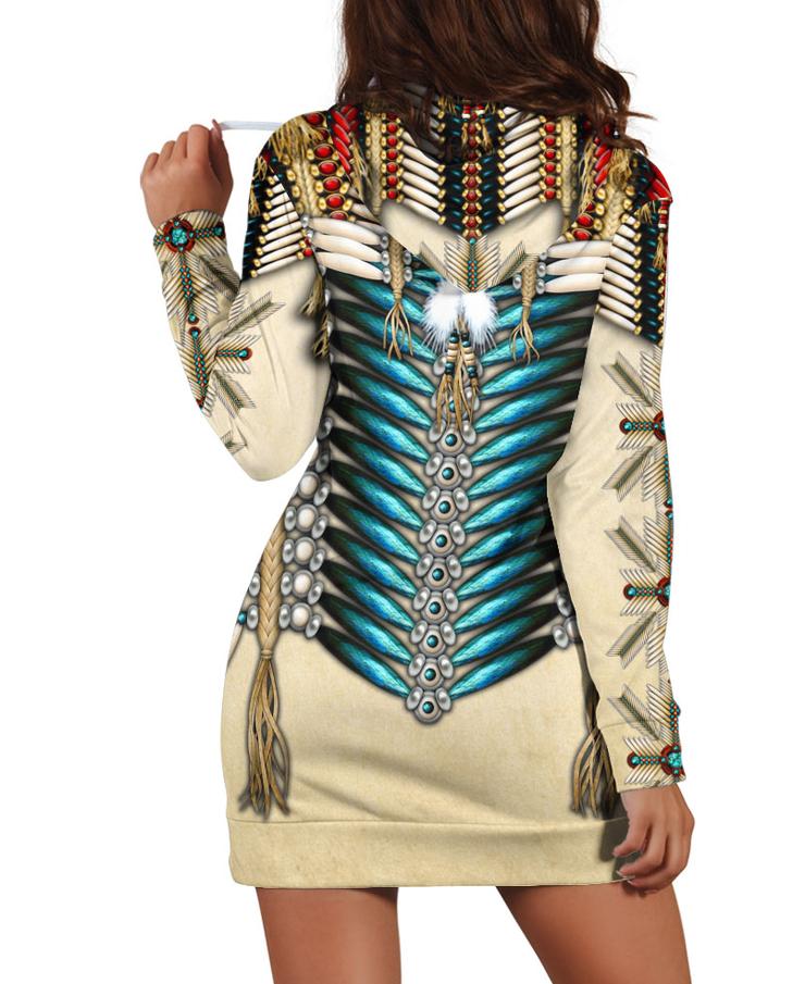 WelcomeNative Dreamcatcher Owl Brown Hoodie Dress, 3D Hoodie Dress,All Over Print Hoodie Dress