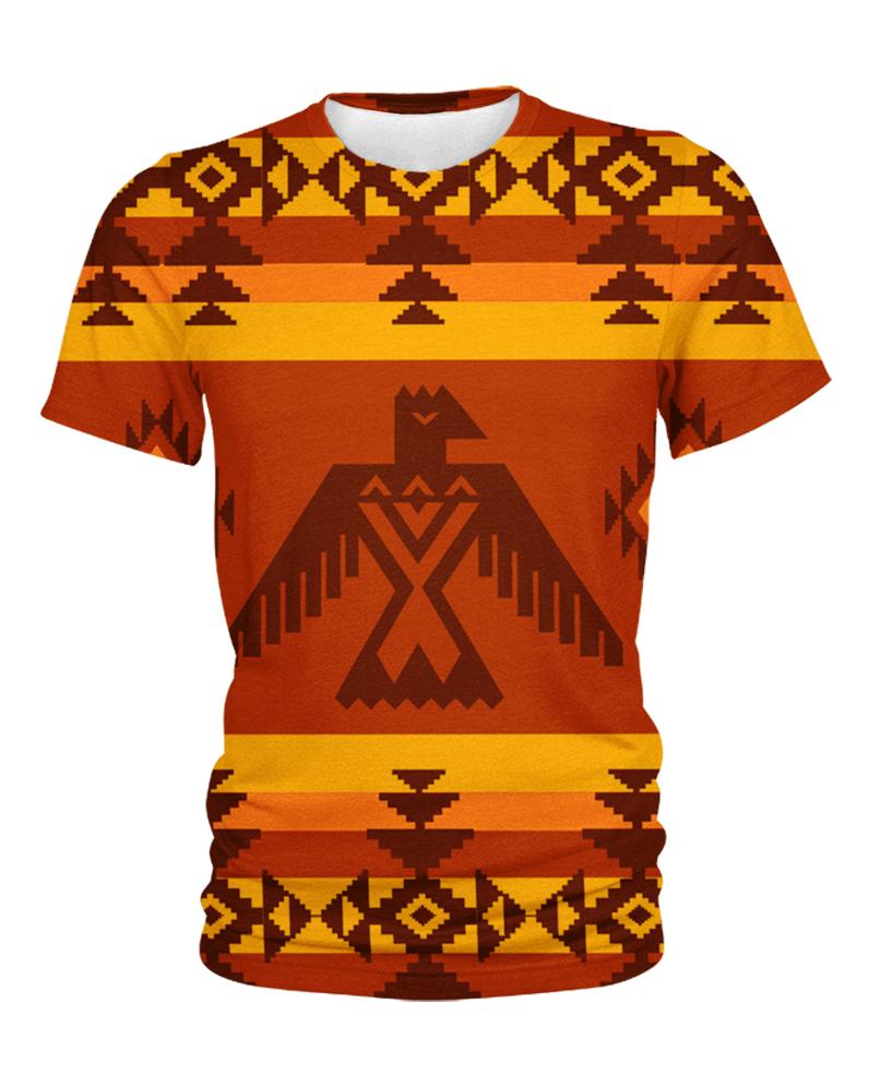 WelcomeNative Orange Eagle 3D Hoodie, All Over Print Hoodie, Native American