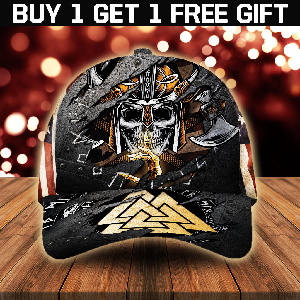 WelcomeNative Native American Skull Cap, 3D Cap , All Over Print Cap