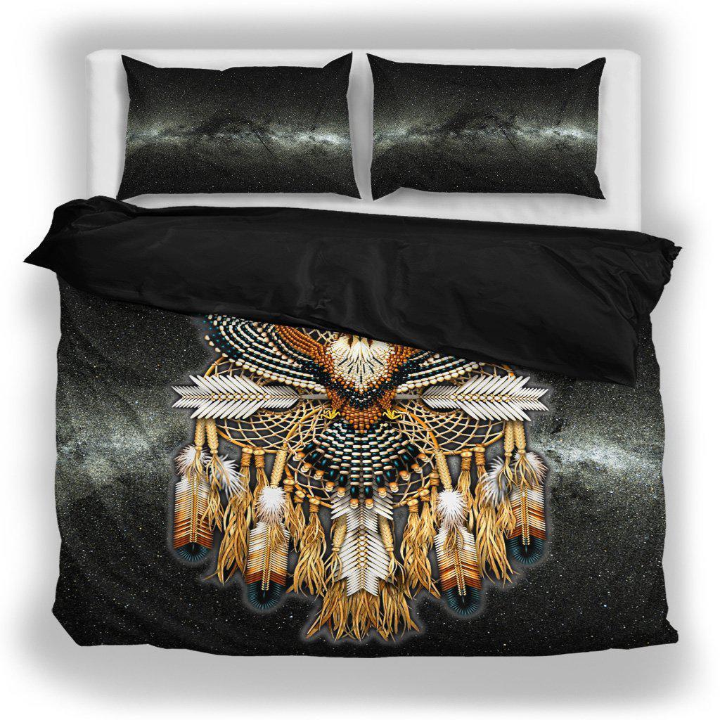 WelcomeNative Galaxy Eagle Native Patterns Bedding Set, 3D Bedding Set, All Over Print, Native American