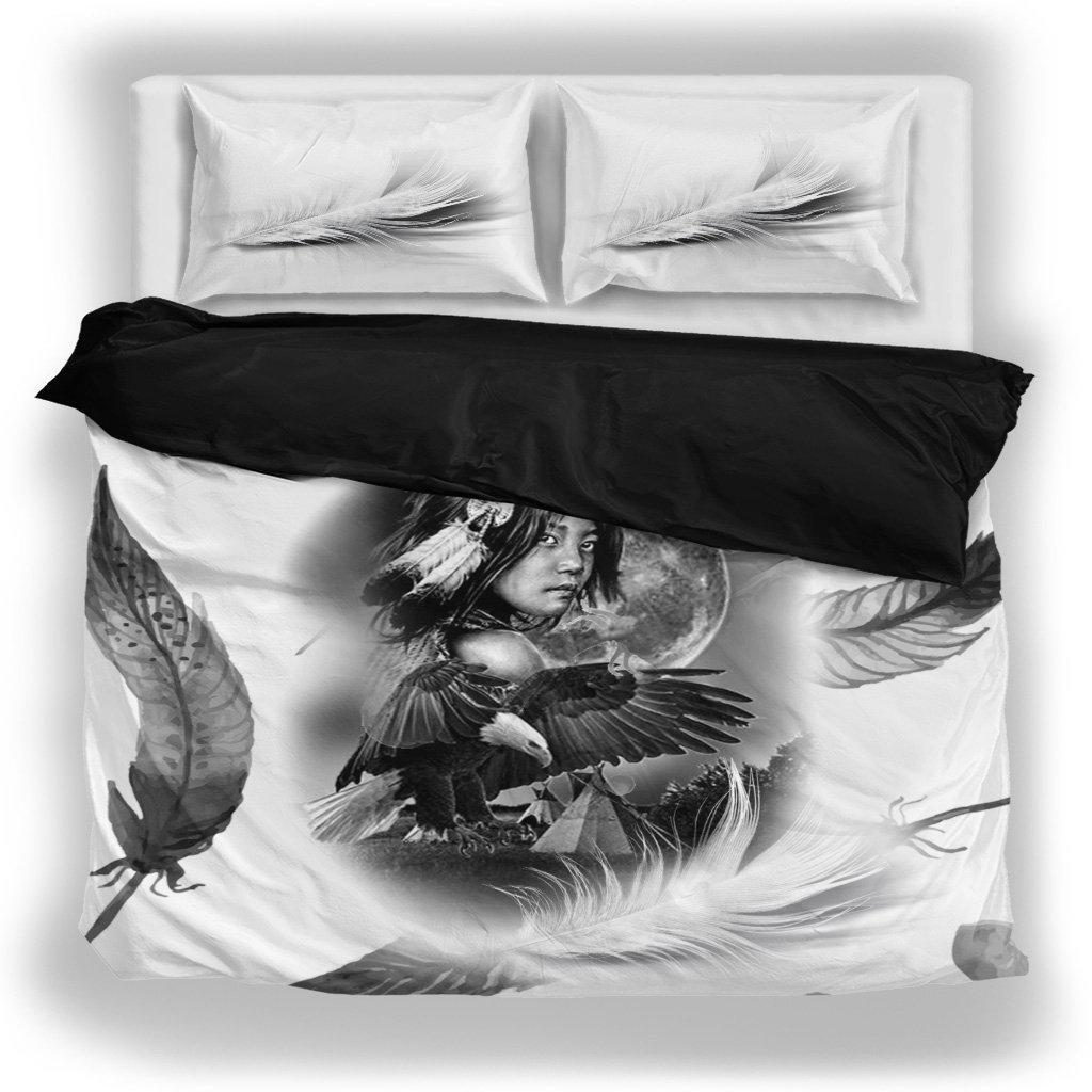 WelcomeNative White Native Bedding Set, 3D Bedding Set, All Over Print, Native American