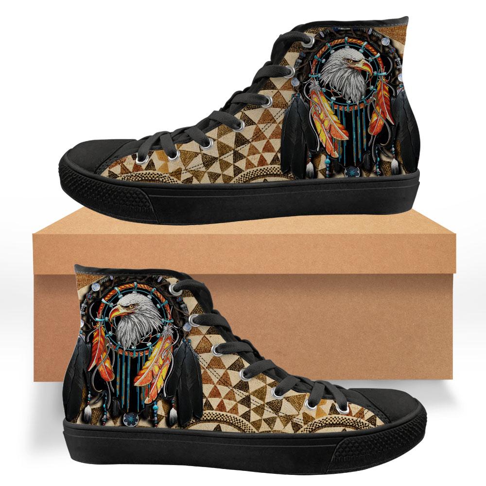 WelcomeNative Eagle Feather Shoes, 3D Shoes, All Over Print Shoes