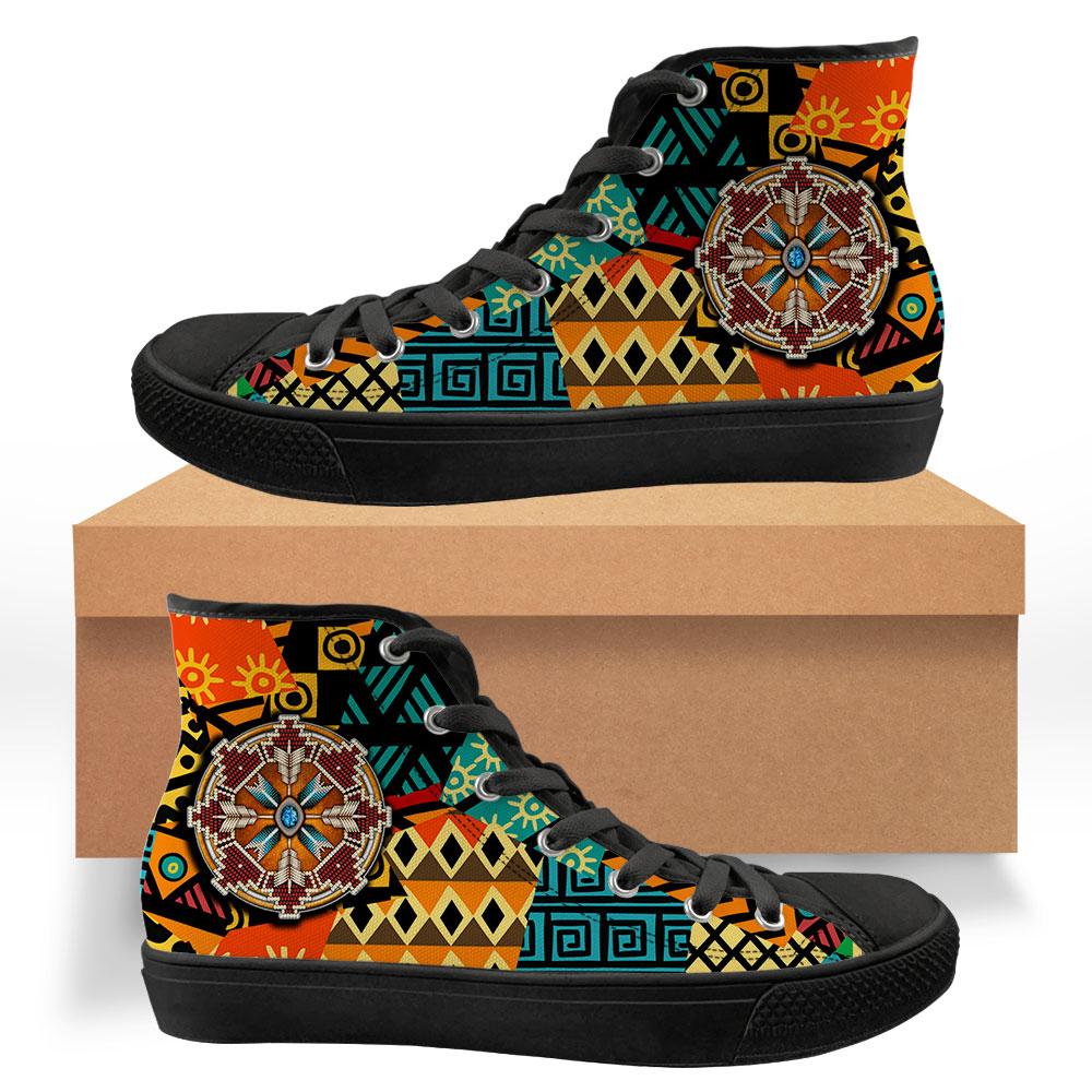 WelcomeNative Native Pattern, 3D Shoes, All Over Print Shoes