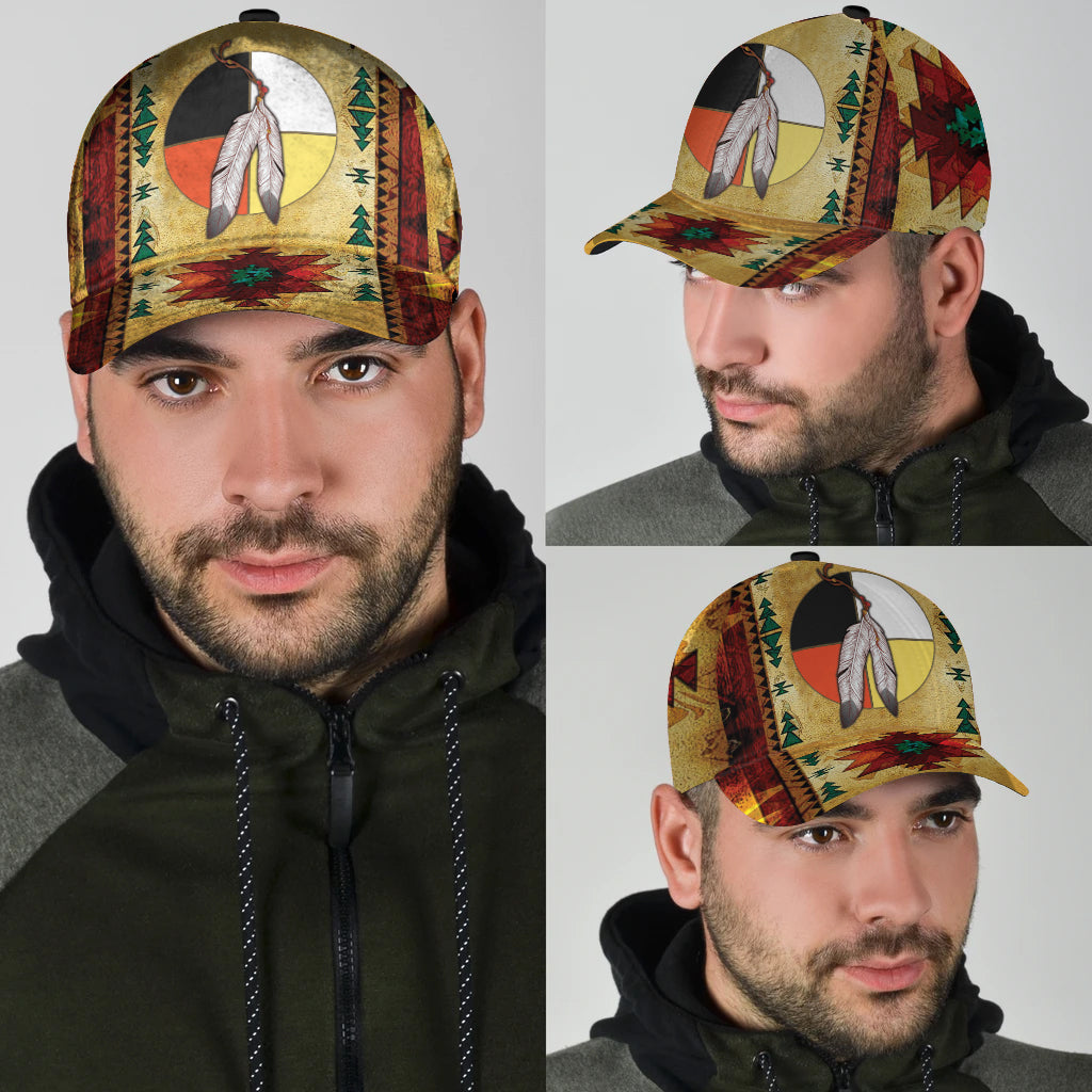 WelcomeNative Native Pattern Cap, 3D Cap , All Over Print Cap