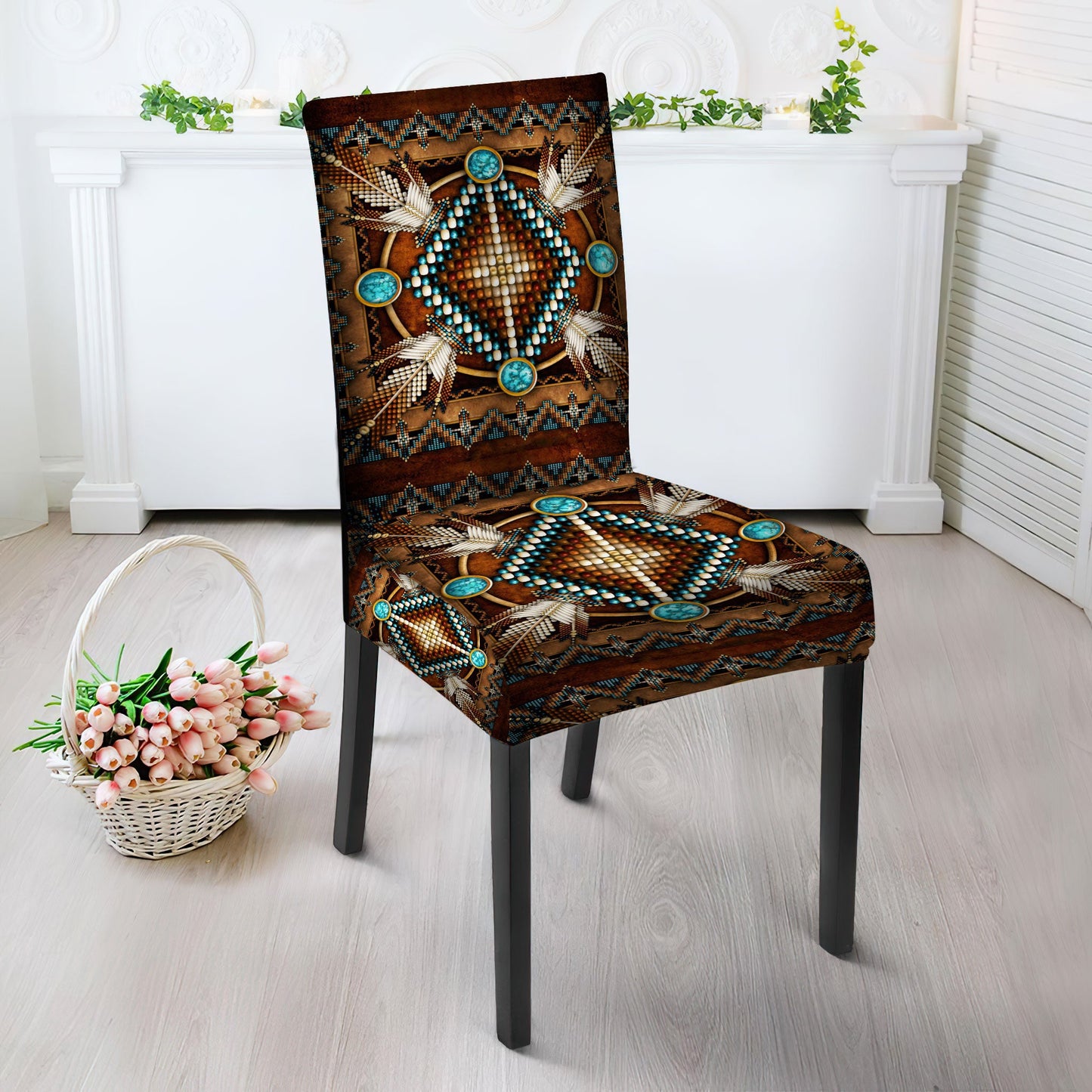 WelcomeNative Brown Arrow Design Native American Tablecloth, Chair cover, 3D Tablecloth, All Over Print