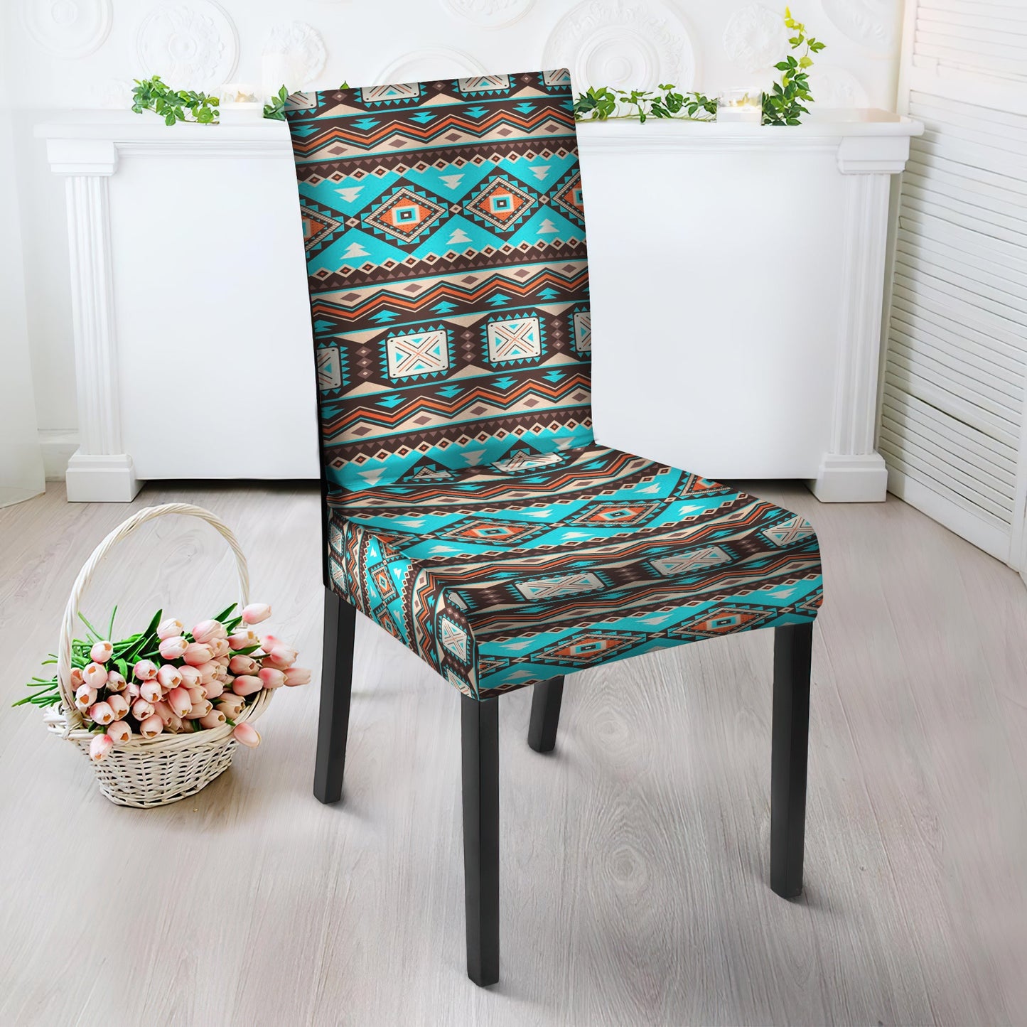 WelcomeNative Blue Pattern Design Native American Tablecloth, Chair cover, 3D Tablecloth, All Over Print