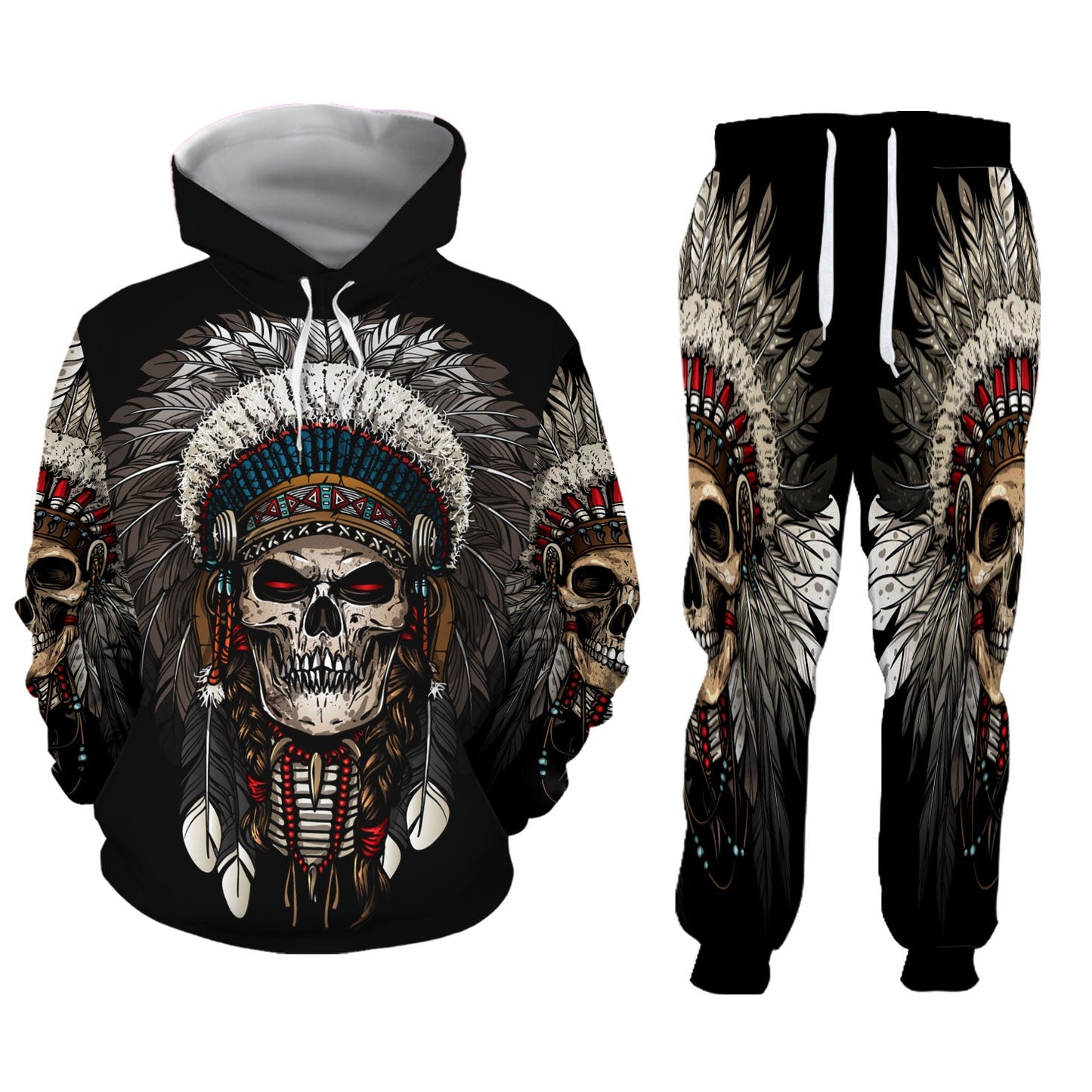 WelcomeNative 3D Native Hoodie, 3D Sweatpants Set, Native american - Design #5