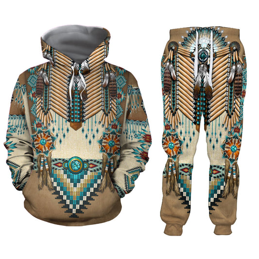 Welcomenatives 3D Native Hoodie, 3D Sweatpants Set - Design #3