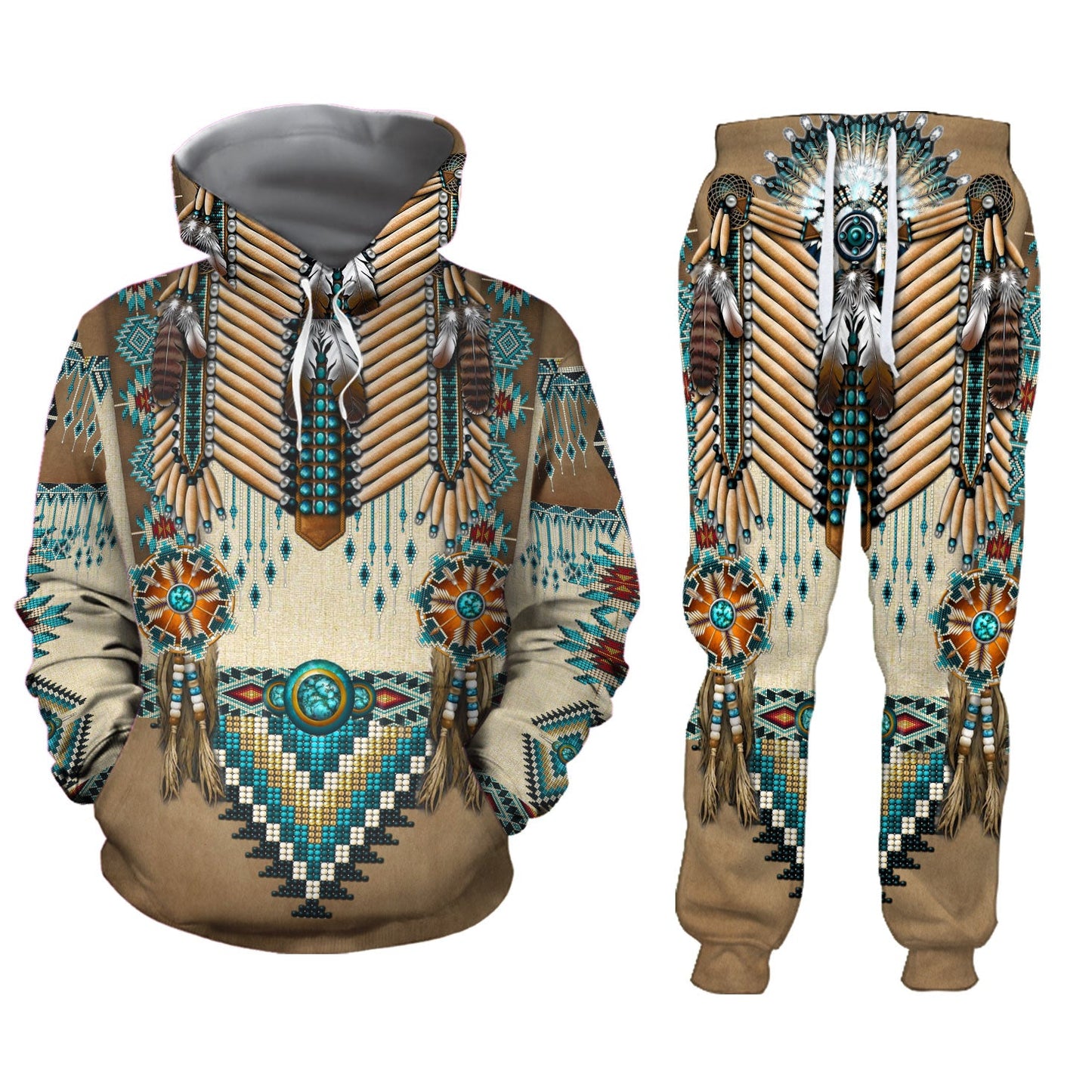 WelcomeNative 3D Native Hoodie, 3D Sweatpants Set, Native american