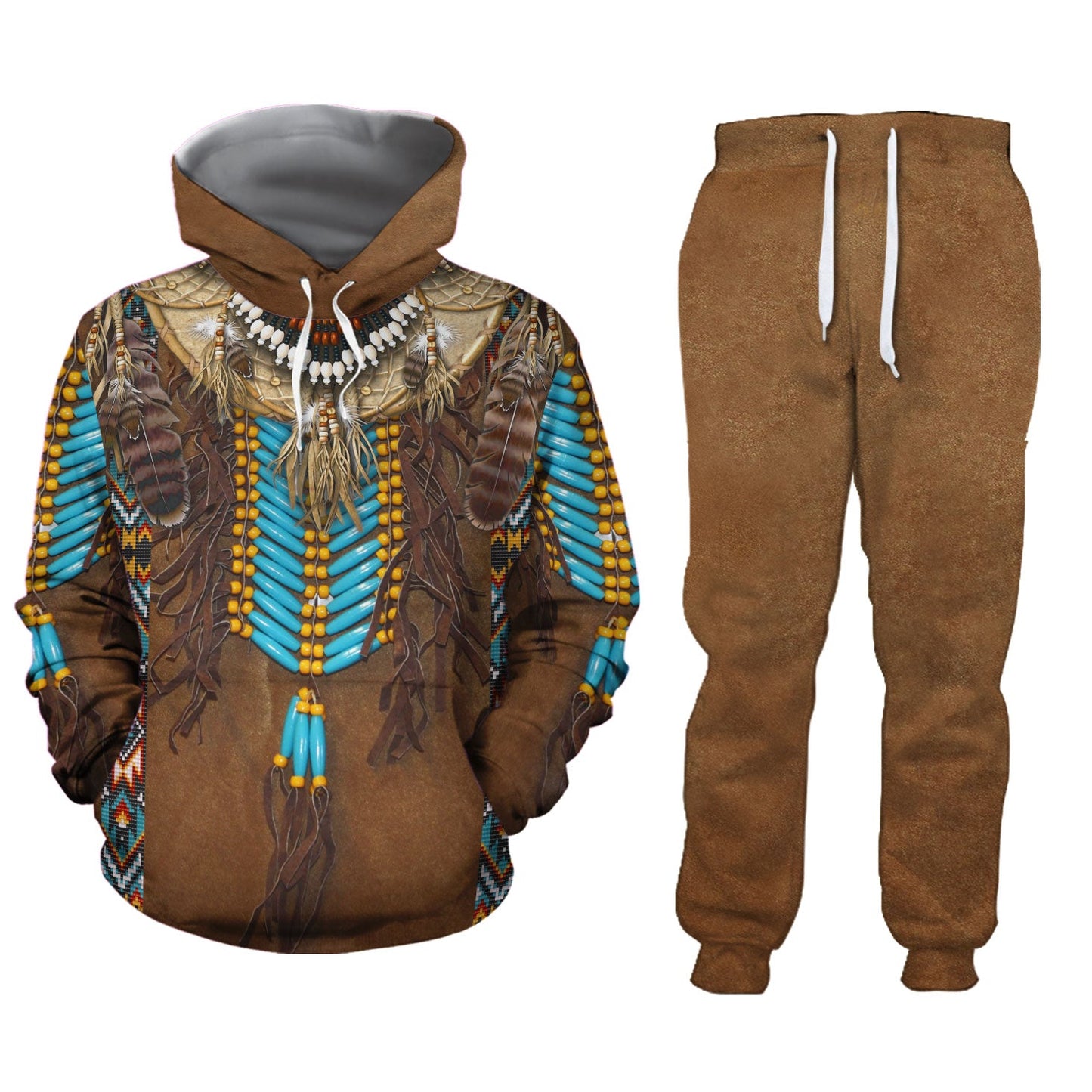 WelcomeNative 3D Native Hoodie, 3D Sweatpants Set, Native american - Design #1