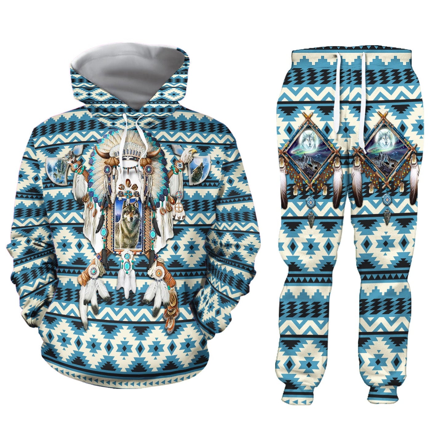 WelcomeNative 3D Native Hoodie, 3D Sweatpants Set, Native american